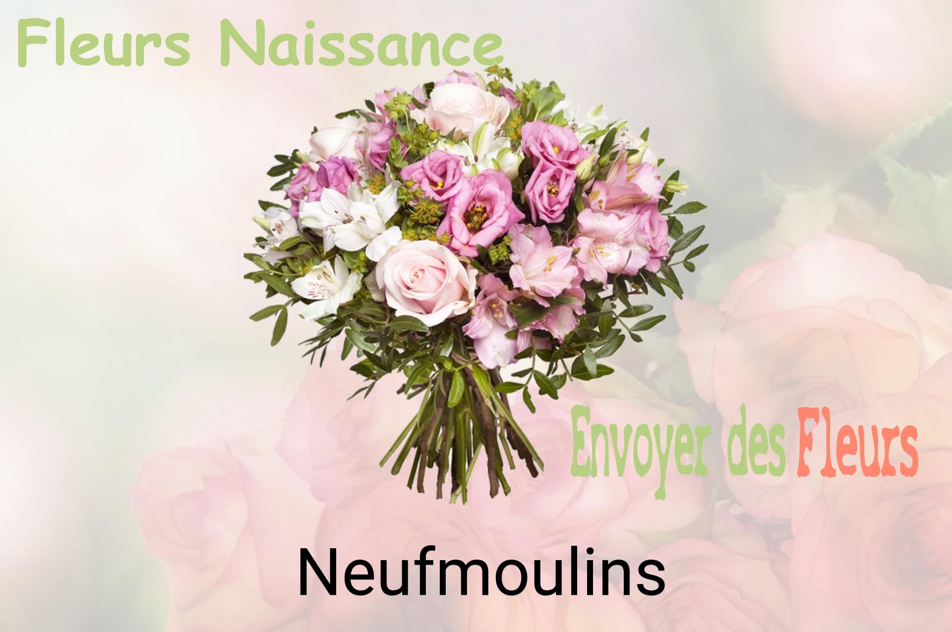 Bouquet de fleurs de naissance livré à Neufmoulins