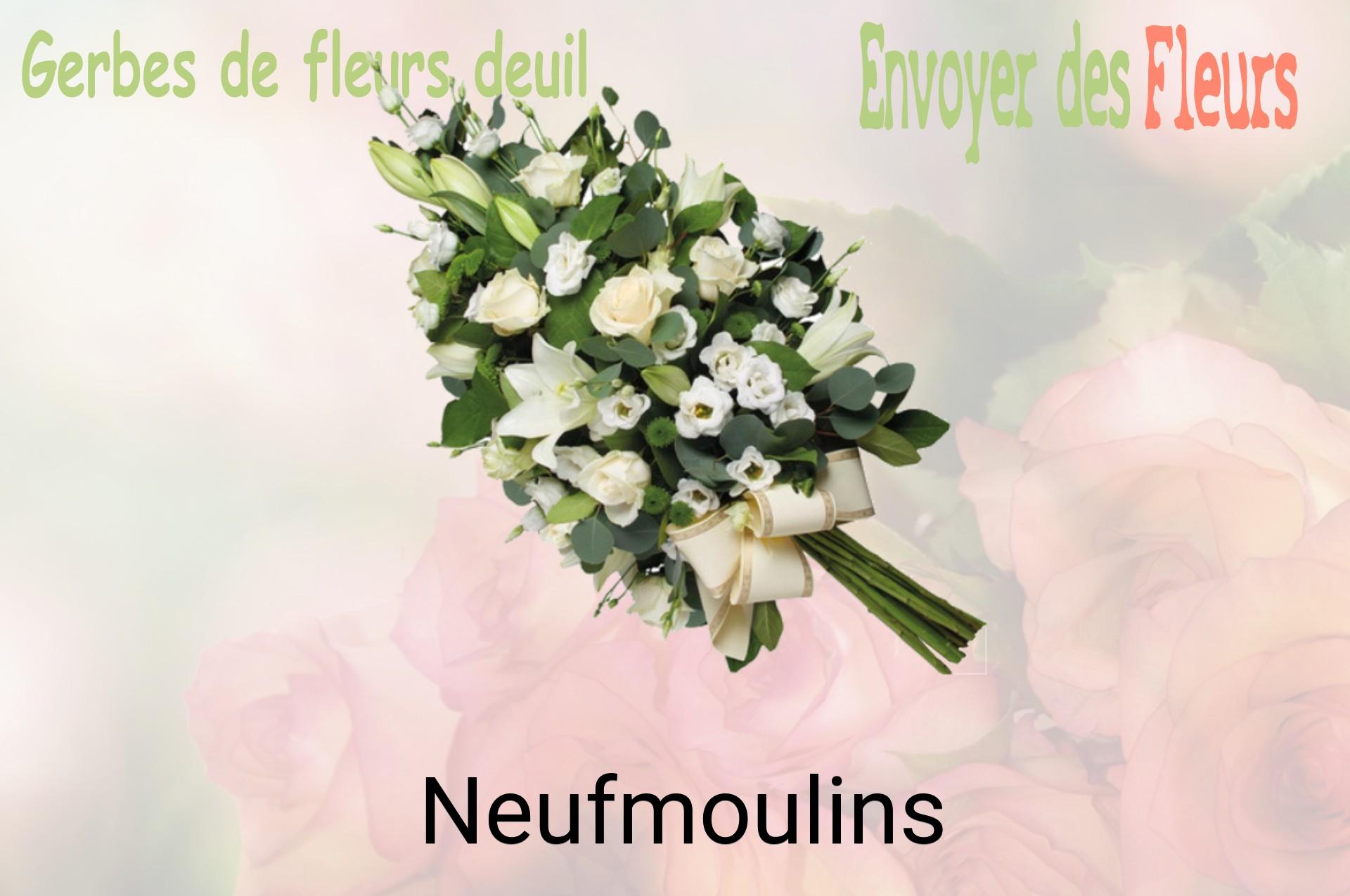 Gerbe de fleurs de deuil livrée à Neufmoulins